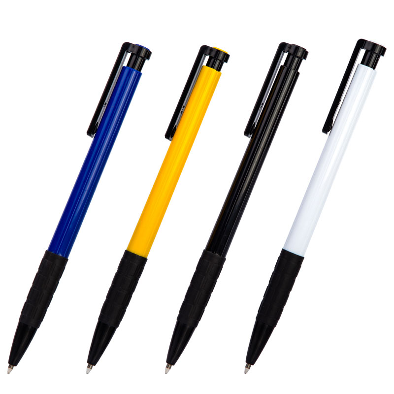 得力圆珠笔学生用按动式油笔笔芯 0.7mm原子笔红黑蓝色中油笔 20支36支60支黑蓝色学生办公用品批发包邮